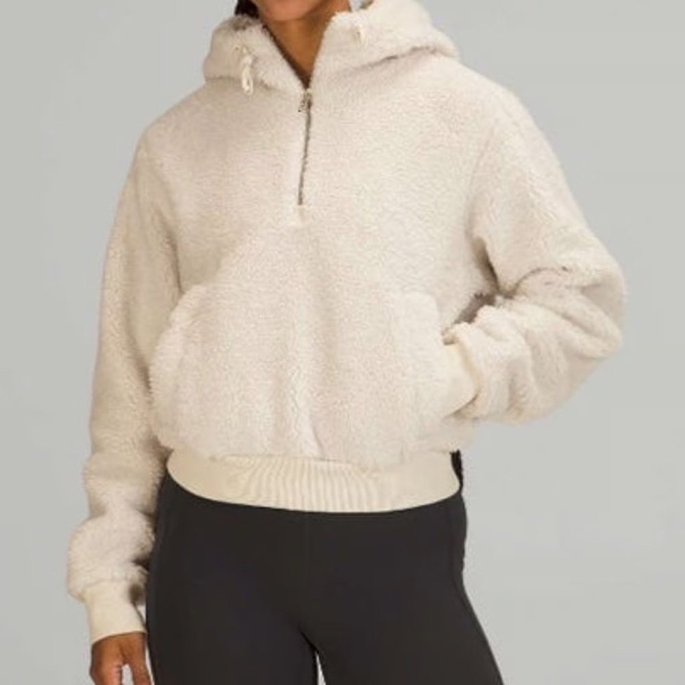 NWOT Lululemon half zip pull over fleece hoodie